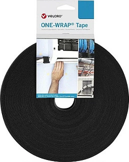 Shirit Velcro për kabllo VELCRO ONE-WRAP FRT, 25m x 25mm, rezistent ndaj flakës, i zi