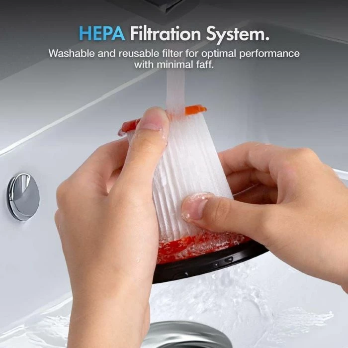 Fshesë me korrent vertikale VonHaus 3007796 800W, pa qese, 1.3L, filtër HEPA, 2-në-1, e zezë