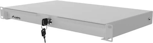 Sirtar rack LANBERG 19" 1U 270mm, me bravë, gri