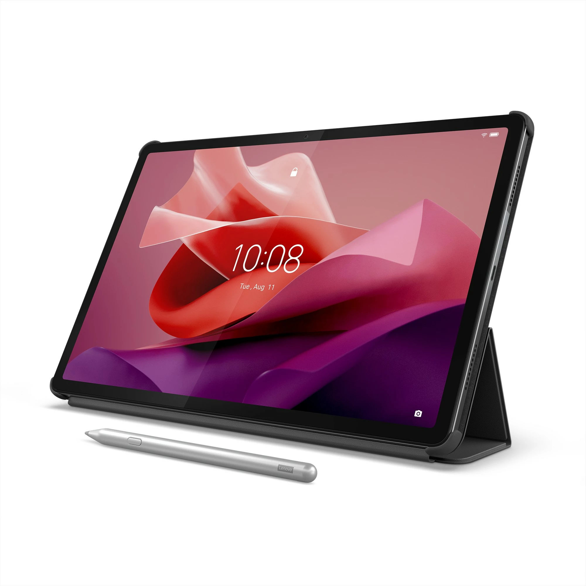 Mbështjellës Lenovo Tab P12 folio, poliuretani, gri