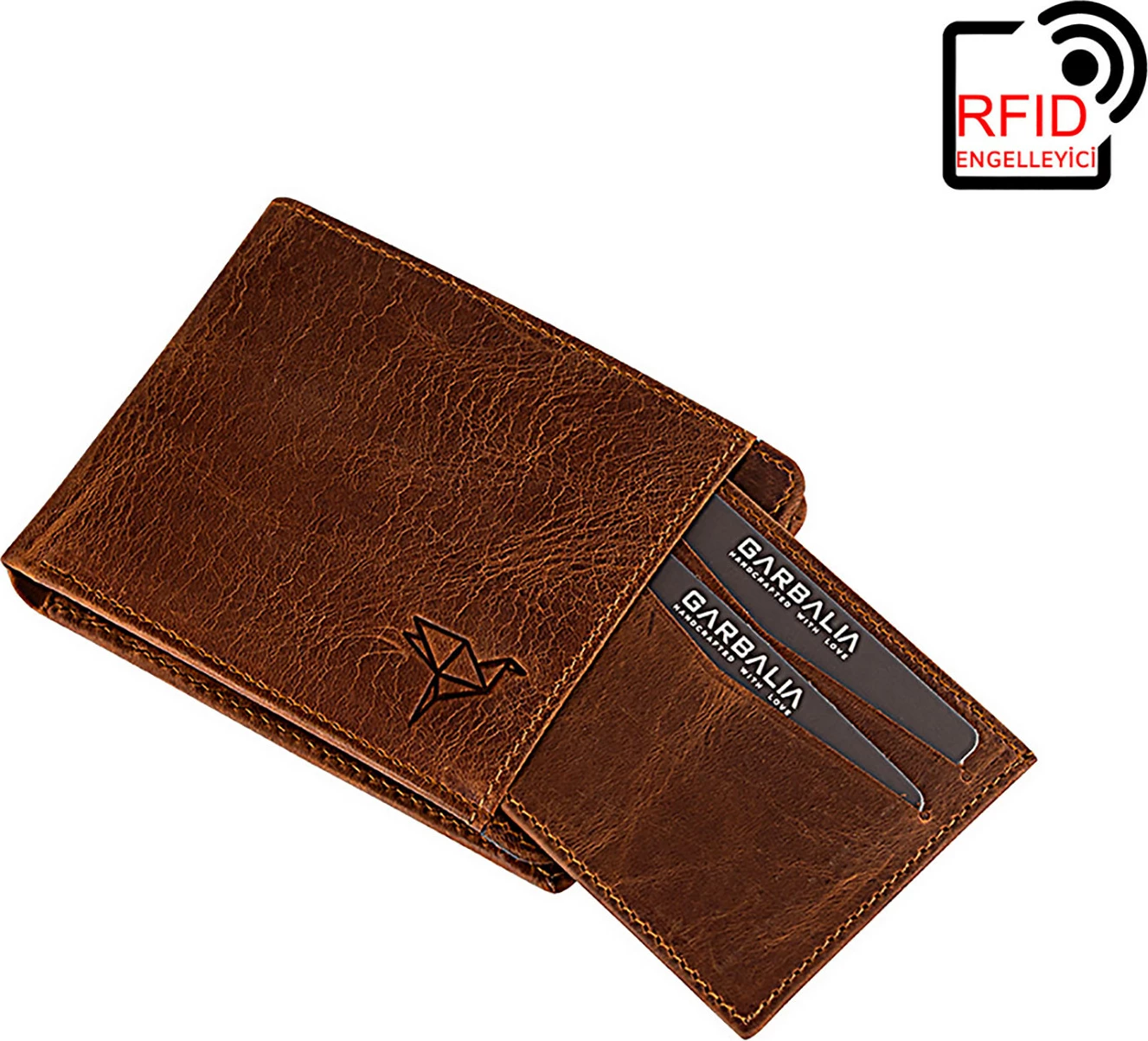 Portofol për burra, lëkurë natyrale, ngjyrë tan, Zoozie Bags Kanguru