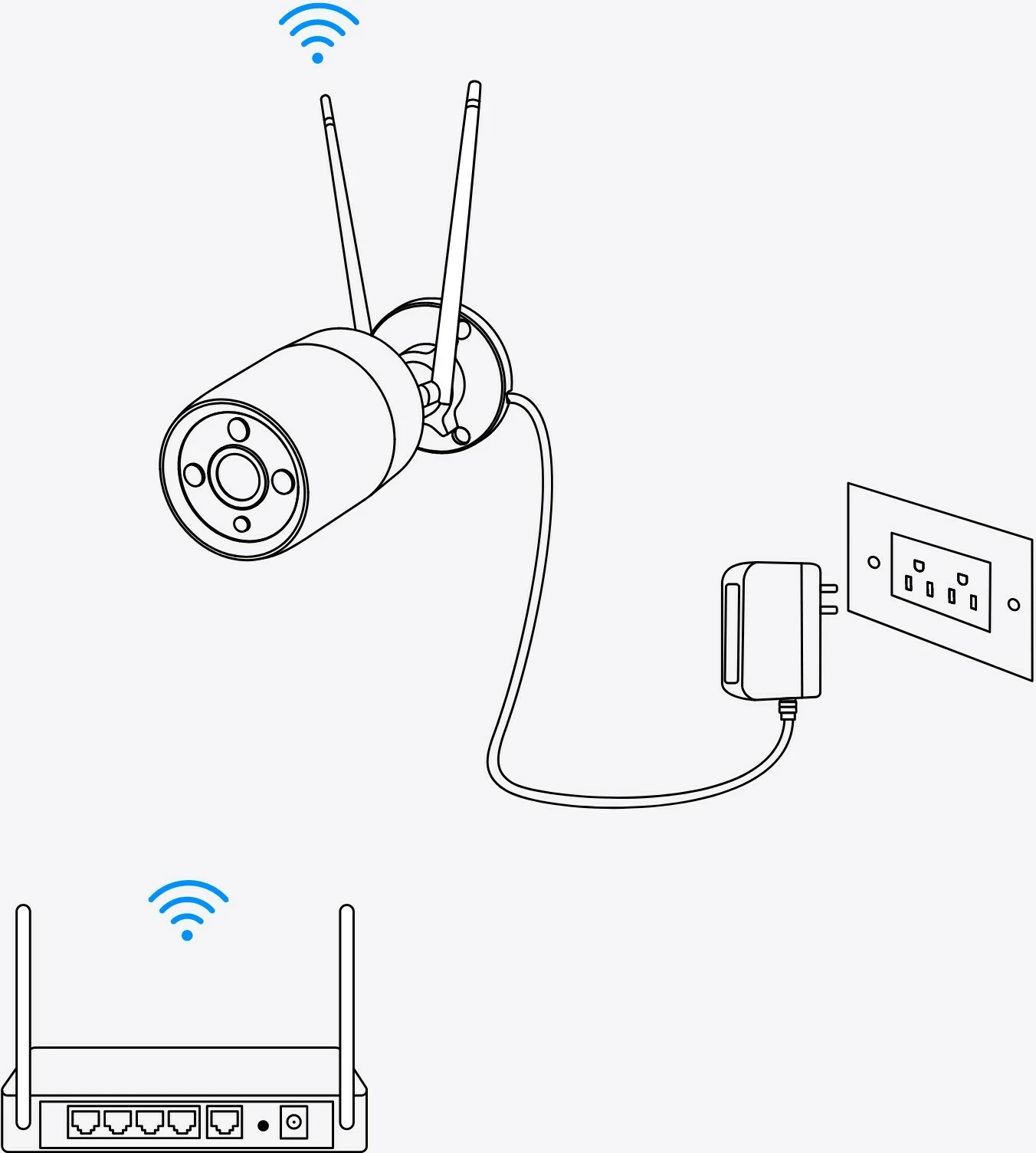 Kamerë sigurie Reolink W320, 5MP, Wi-Fi 2.4/5 GHz, e bardhë