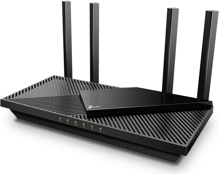 Ruter Wi‑Fi 6, TP-Link Archer AX55 AX3000, Gigabit, 4 antena, USB 3.0, e zezë