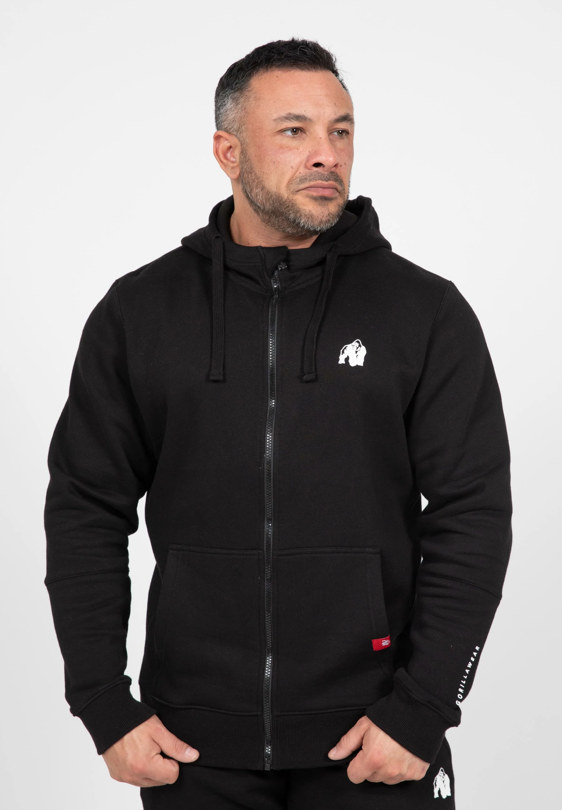 Leon Zipped Hoodie - Black