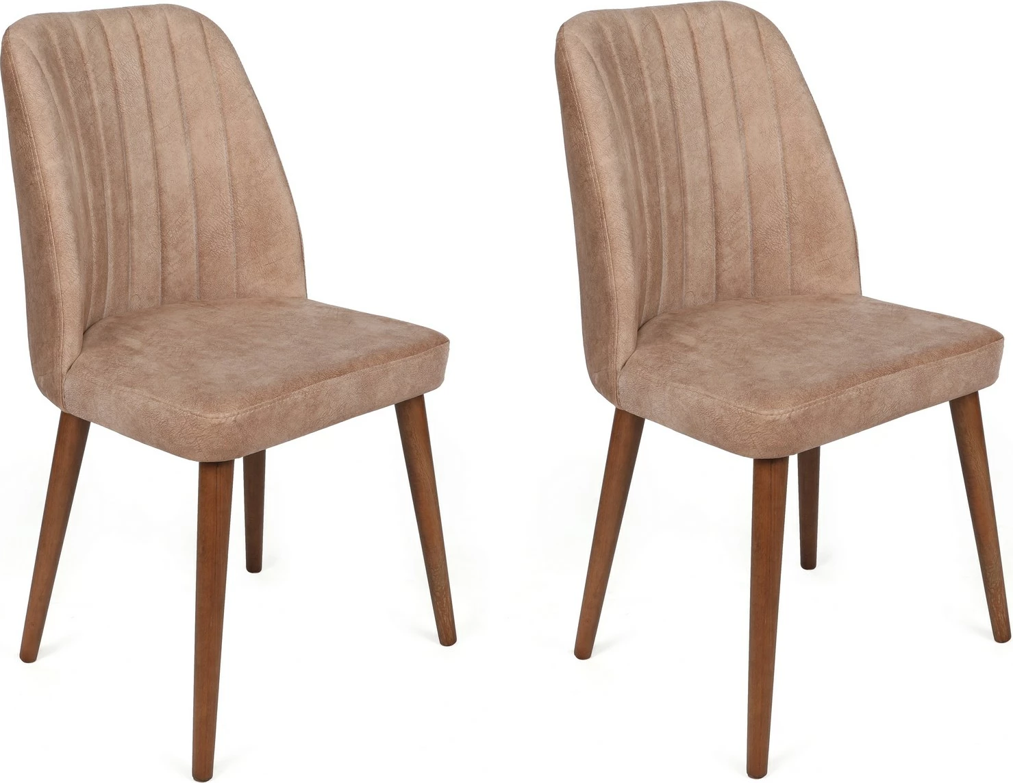 Set karrigash (2 copë), Hanah Home, Alfa-463 V2, bezhë dhe arre