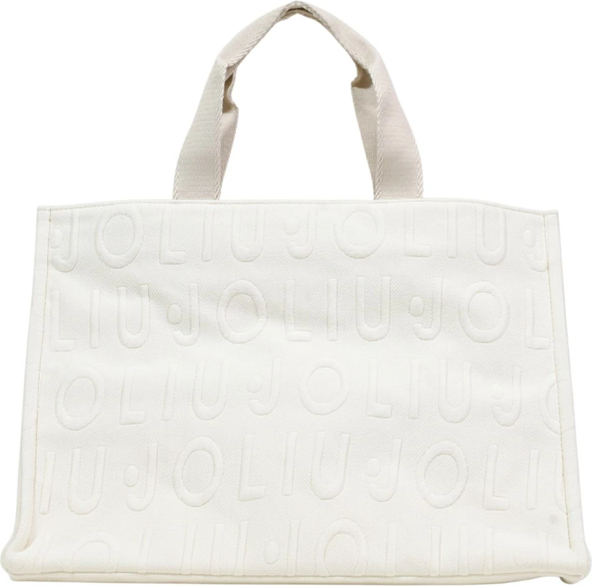 Çantë tote për femra Liu Jo L Tote Logo Bubble 2A6026 T0300, fildishi