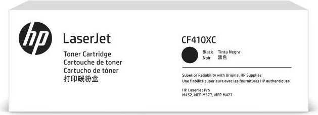 Toner HP 410X CF410XC rendiment i lartë 5400–8800 faqe, origjinal, i zi