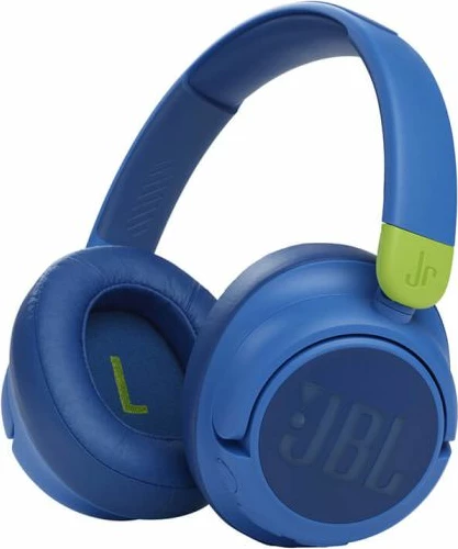 Kufje Bluetooth over-ear për fëmijë JBL JR460NC, ANC, 20 orë bateri, limit 85 dB, blu
