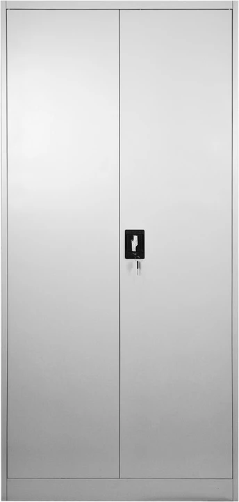 Dollap metalik Zogi me ndarje, ngjyrë gri e çelët, 90x45x180cm