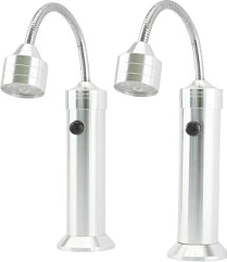 Dritë për grill RealPower 495550, LED, çelik inox, me bateri AAA, set 2 copë