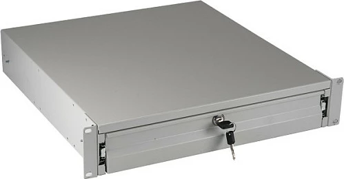Sirtar tastature/dokumentesh 19" EFB Elektronik 3U, me kyç, RAL7035 gri