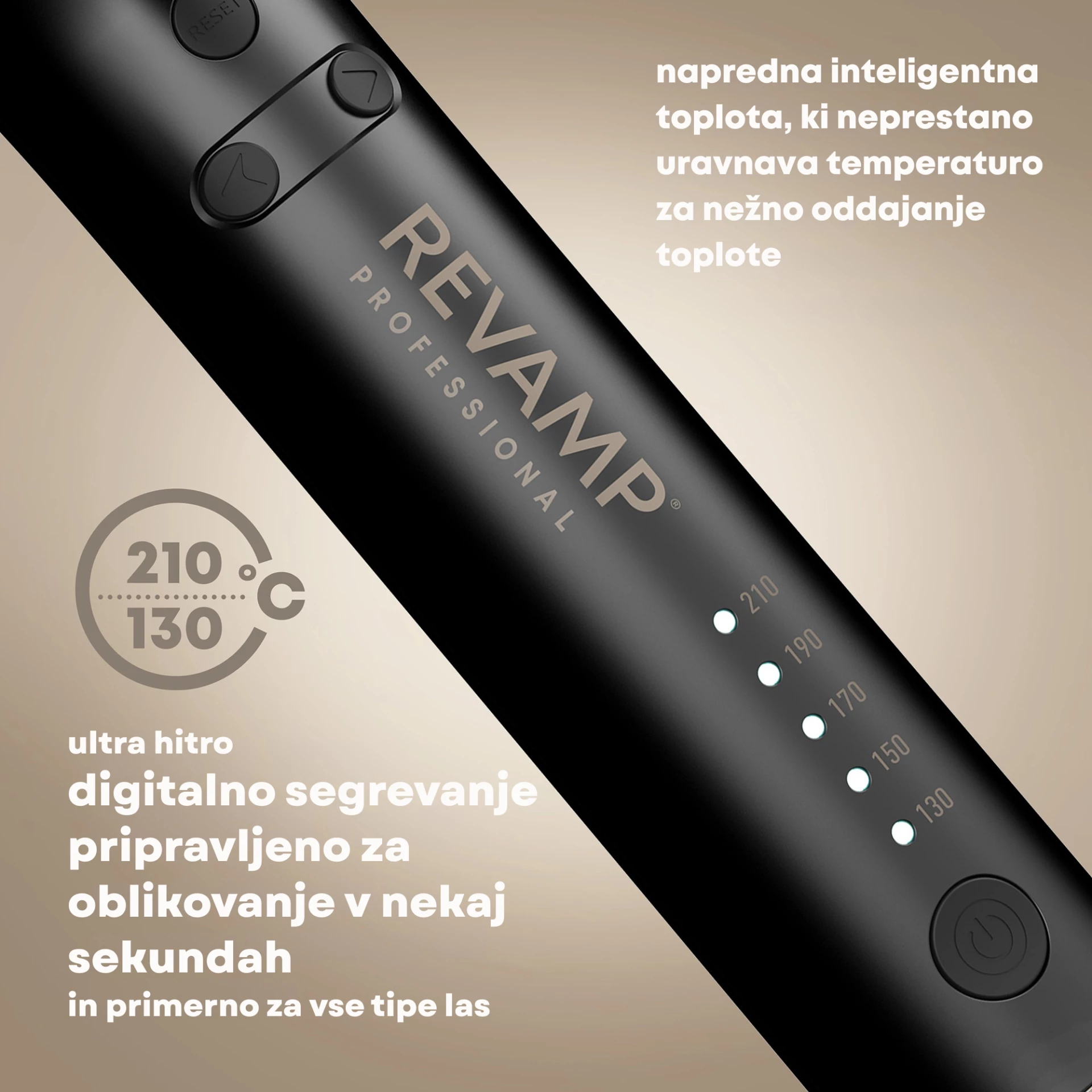 Hekur për kaçurrela Revamp Auto Revolve Soft Curler CL-3000 32mm, cilindër 15cm, jonizim, rrotullim automatik, me dorezë termike, e zezë/argjend
