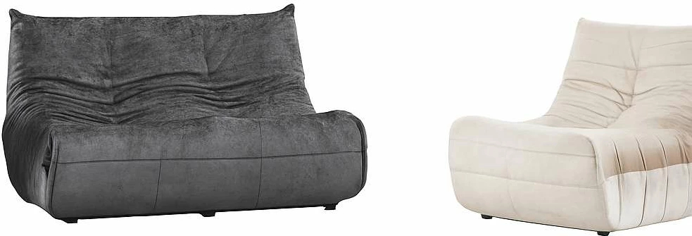 Divan dy ulëshe, ngjyrë gri e errët, Atelier del Sofa, Bocek