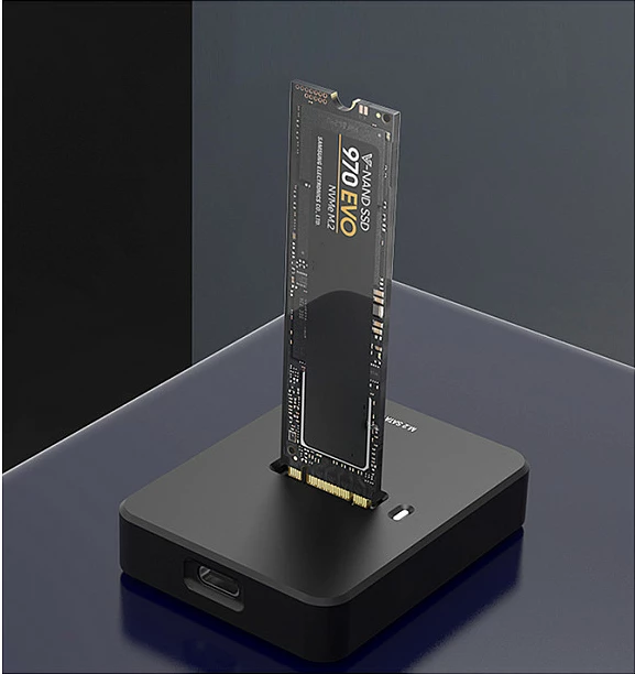 Dock për SSD M.2 Gembird RTL9210B, USB-C 10 Gbit/s, i zi