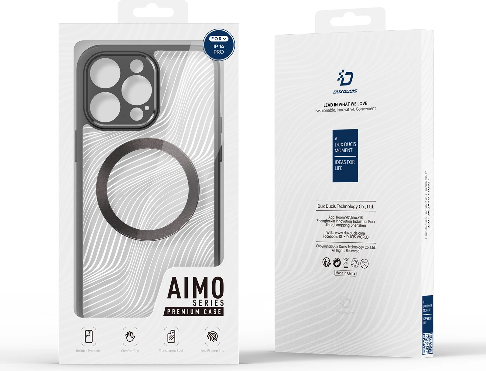 Mbështjellës i blinduar Dux Ducis Aimo Mag për iPhone 14 Pro, MagSafe, zi