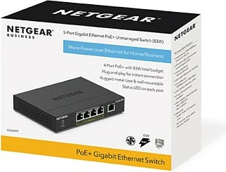 Switch NETGEAR GS305PP, 5x Gigabit, PoE, unmanaged, i zi
