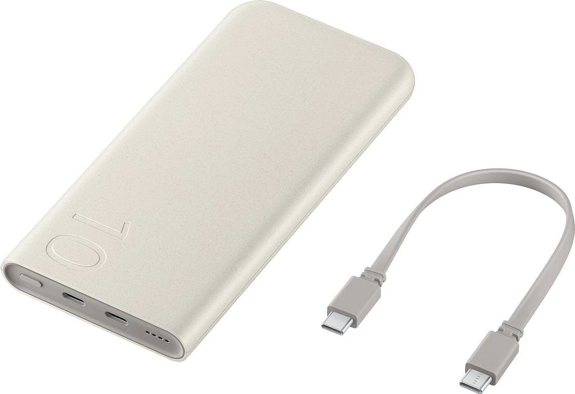 Powerbank Samsung EB-P3401XUEGWW, 10000mAh, 25W PD, 2x USB-C, bezhë