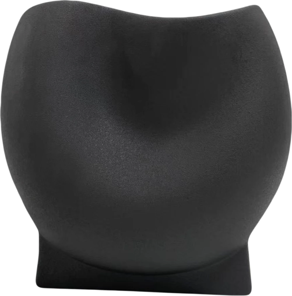 Dekor tavoline prej qeramike, ngjyrë e zezë mat, FH4610.02, 26x14x25H cm