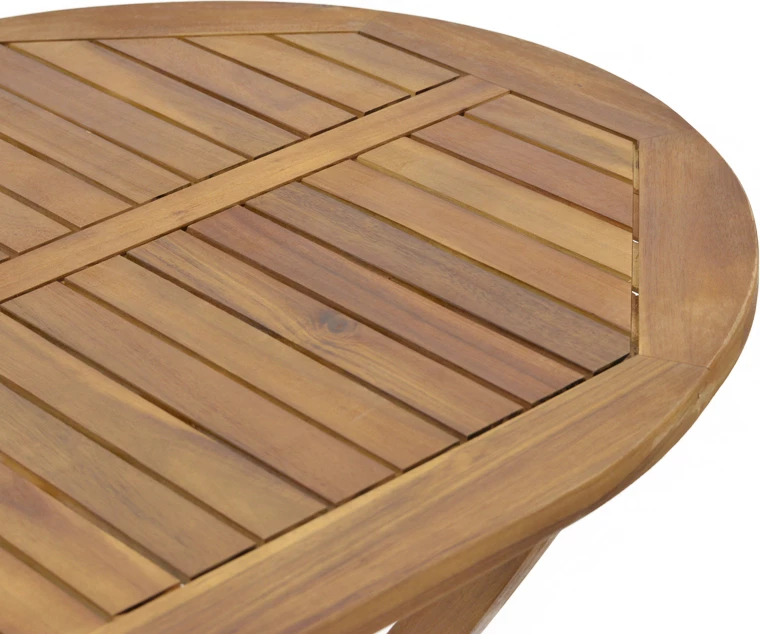 Tavolinë palosëse Falov, dru akacie natyrale, 130x80x72cm