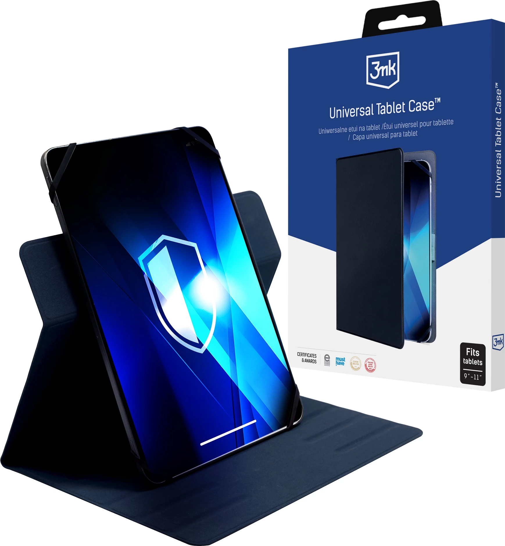 Mbështjellës universal për tabletë 3mk Universal Tablet Case 9-11", kaltër e errët