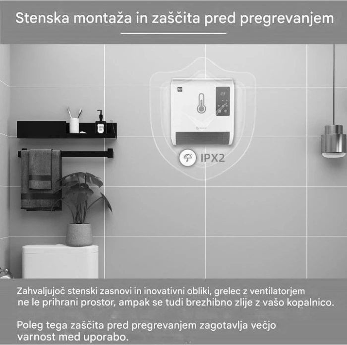 Ngrohës ventilator banjoje SHE SHX71BHL2000W 2000 W, i bardhë