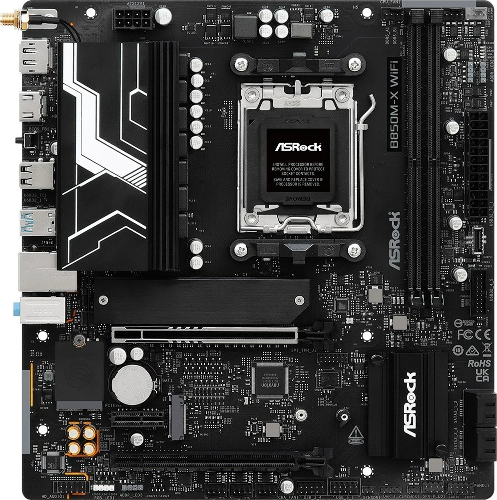 Pllakë amë Asrock B850M-X WiFi R2, Socket AM5, micro ATX, E zezë