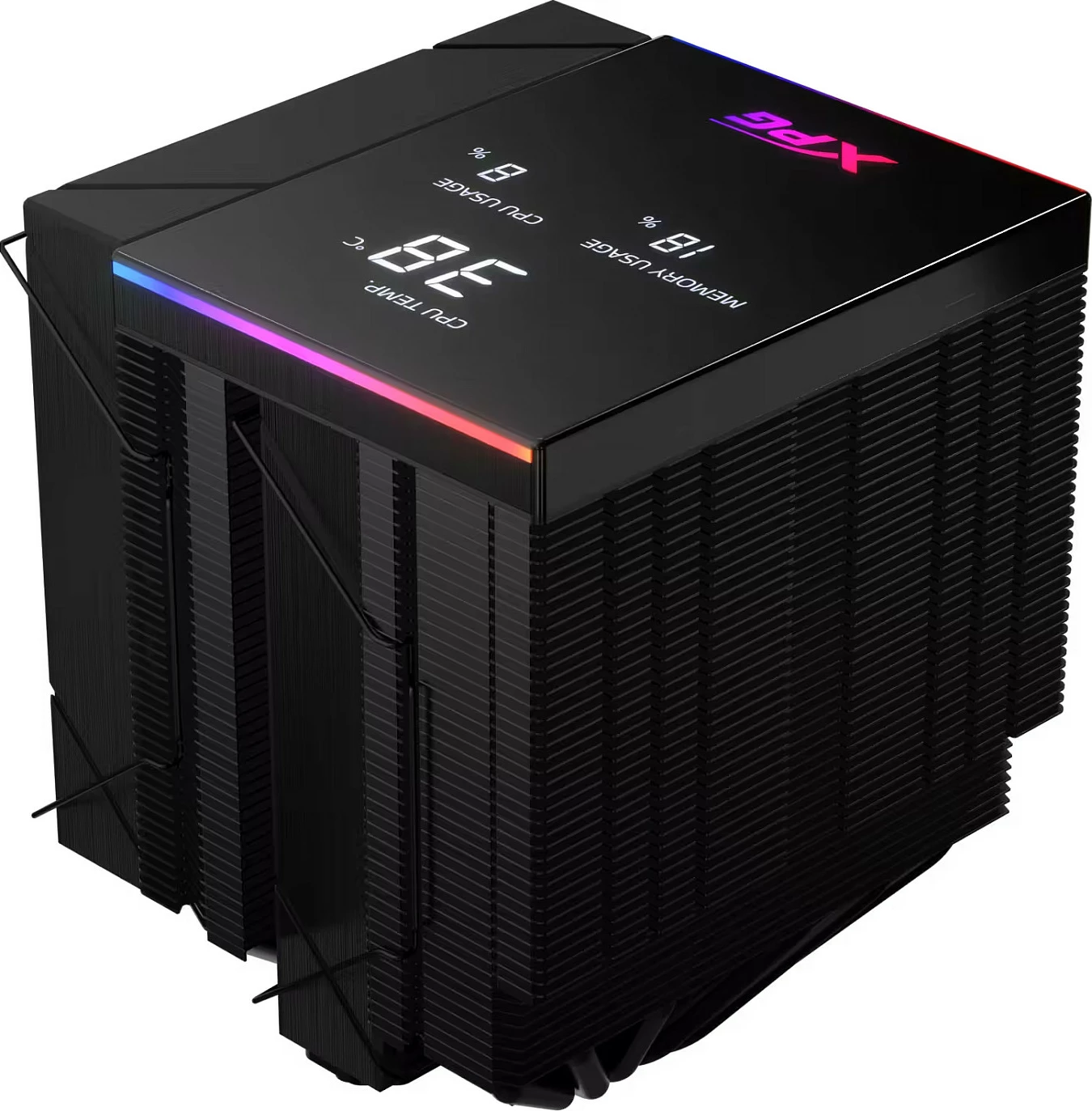 Ftohës CPU XPG MAESTRO PLUS 62DA, air cooler 120mm, ARGB, panel digjital, i zi