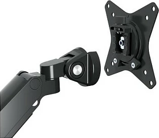 Mbajtëse tavoline për dy monitorë MANHATTAN, krah me gaz 17-32", VESA 75x75/100x100, docking 8-në-1 PD 100W, e zezë