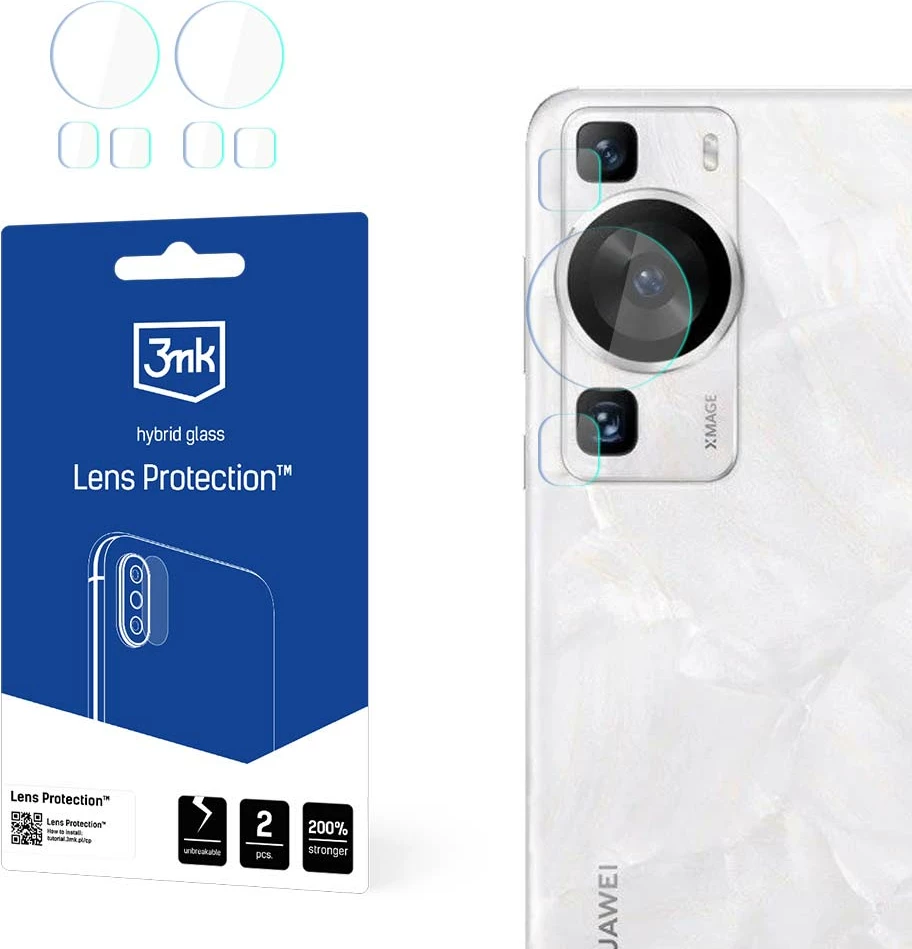 Xham mbrojtës kamerë 3mk Protection Lens Protection për Huawei P60 Pro, Transparent