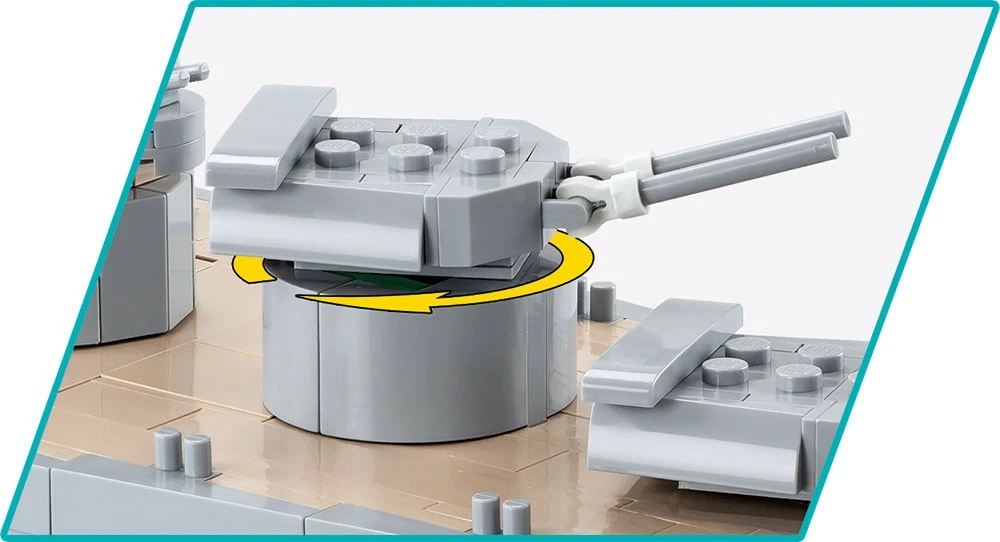 Set ndërtimi Cobi Klocki HMS Hood, 2613 pjesë, Historical Collection, model 1:300