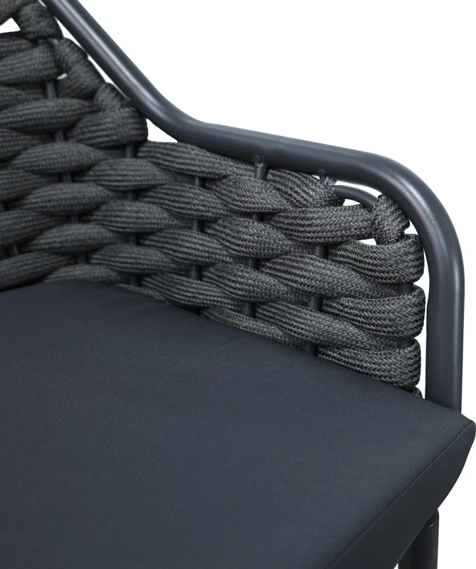 Karrige për bar Zuki alumini, e grisë, me jastëk, 55x54x109cm