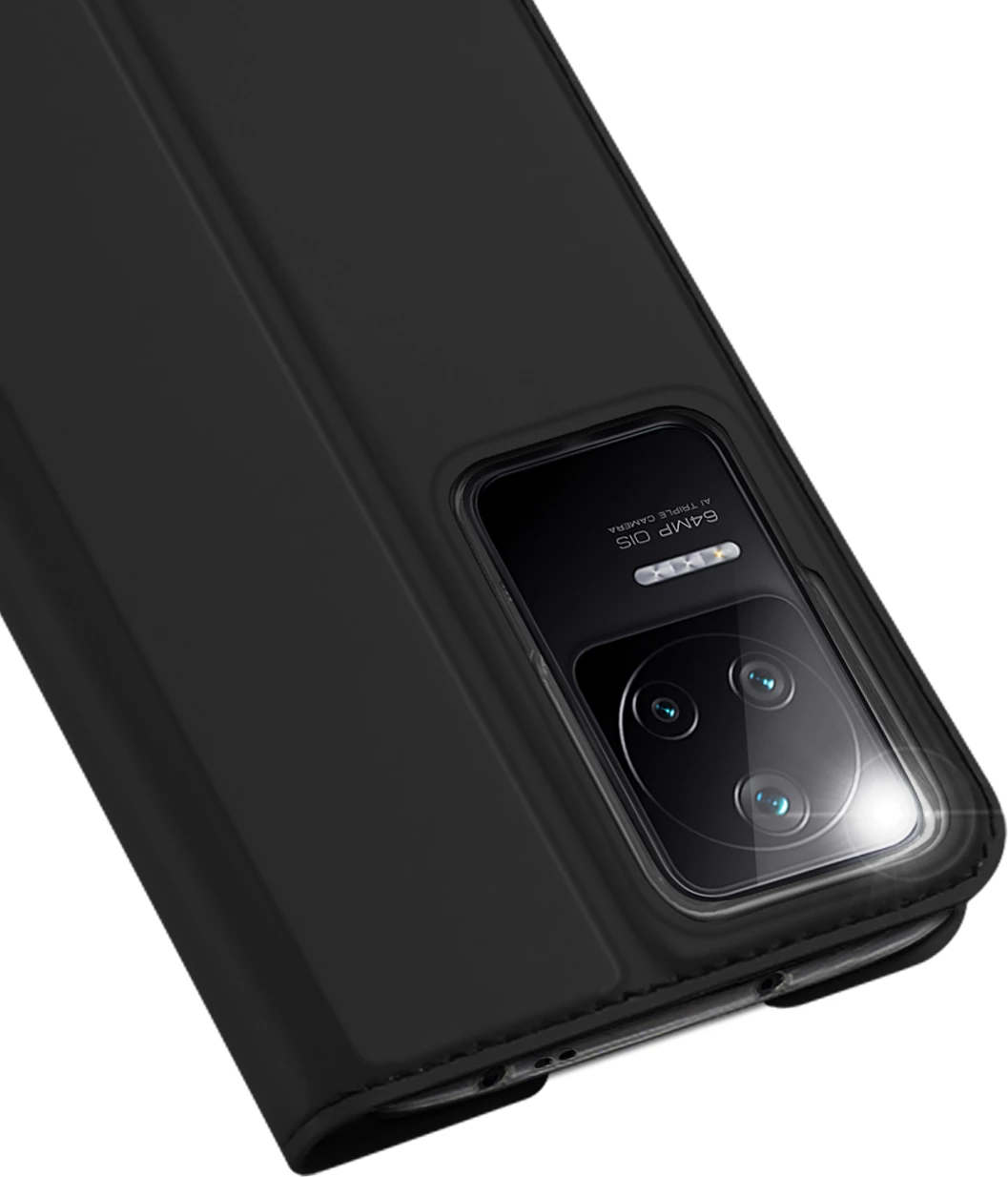 Mbështjellës Dux Ducis Skin Pro për Xiaomi Poco F4 5G, me kapak, i zi