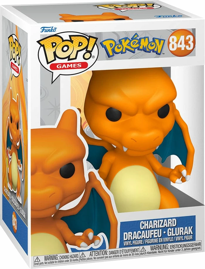 Figurinë koleksionuese Funko POP! Games Pokémon Charizard, portokalli
