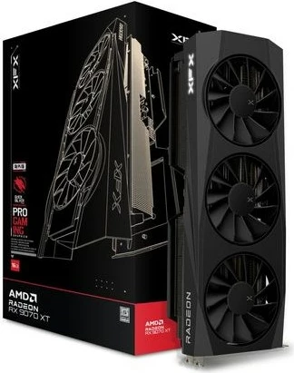 Kartelë grafike XFX Quicksilver Radeon RX 9070 XT Gaming Edition, 16 GB GDDR6, e zezë