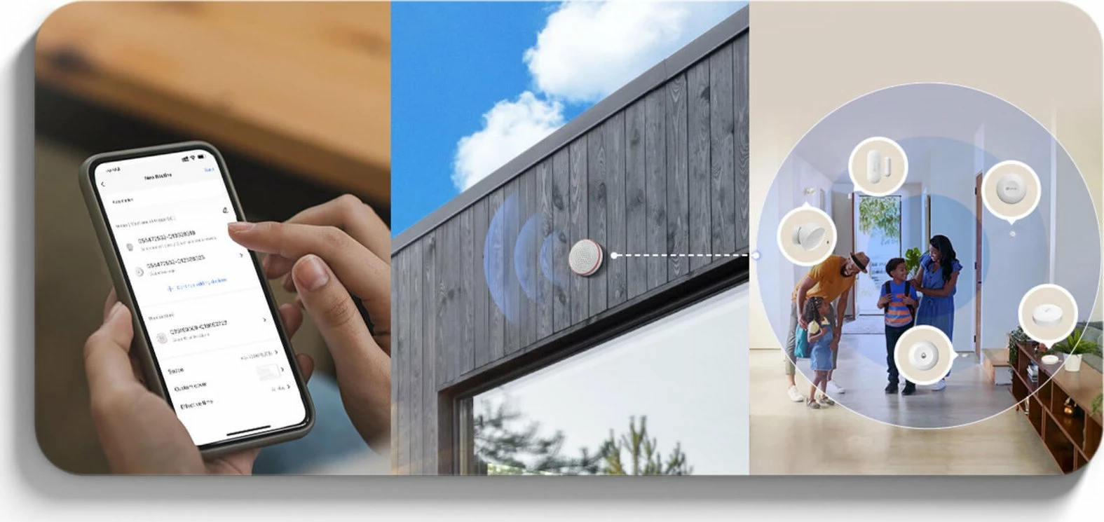 Sirenë e jashtme Ezviz T9C, 90–105 dB, IP54, ZigBee 3.0, CR123A x4/DC12V, bardhë/kuqe
