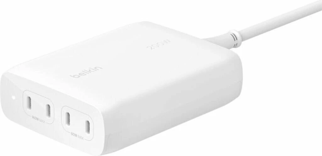Belkin BOOST CHARGE PRO 200W 4-Port USB-C GaN Charger - White