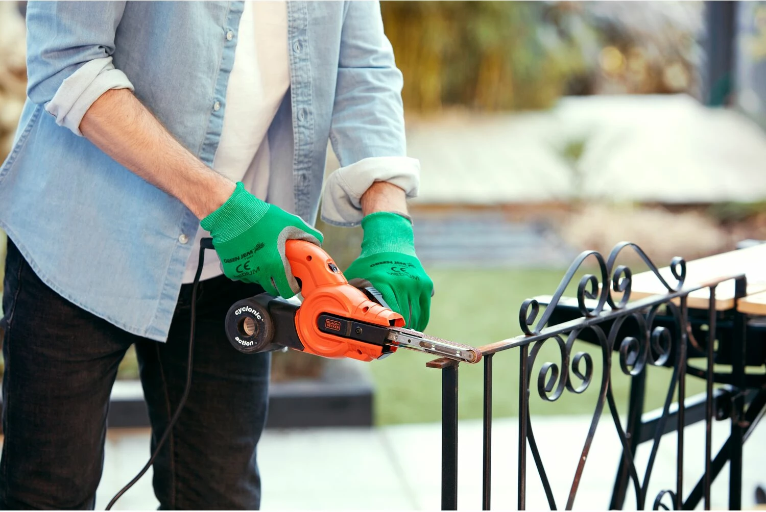 Brusilues me shirit Black&Decker KA900E, 350 W, portokalli/zi, set me 3 shirita