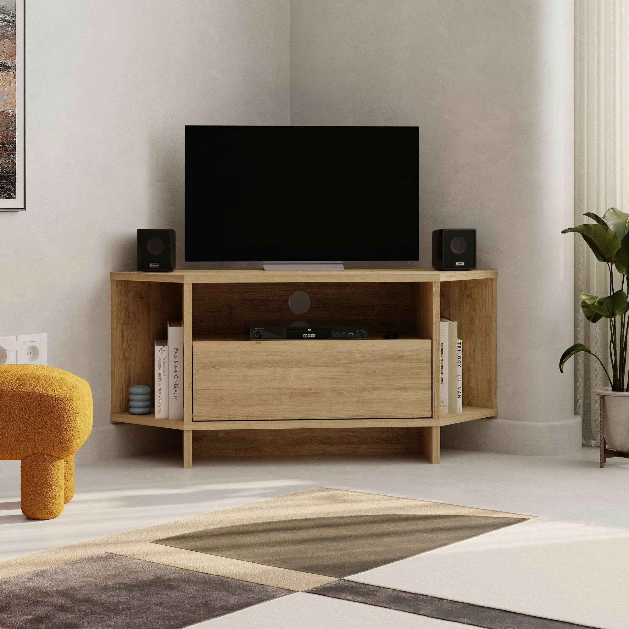 Komodë TV, ngjyrë lisi Sapphire, Skye Decor, Viva