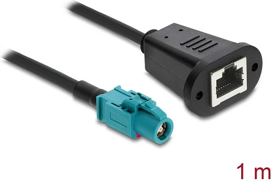 Kabllo DeLOCK HSD Z (femër) në RJ45 (femër), 1 m, e zezë/blu