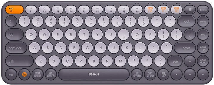 Tastierë wireless Baseus K01A, tri-modesh, gri e zbehtë (Frosted Gray)