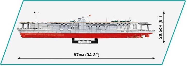 Set blloqesh Cobi Klocki IJN Akagi Aircraft Carrier, 3573 pjesë, Historical Collection