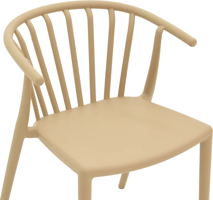 Karrige krahu Zelma pp, ngjyrë kapuçino e çelët, 55x53x73cm