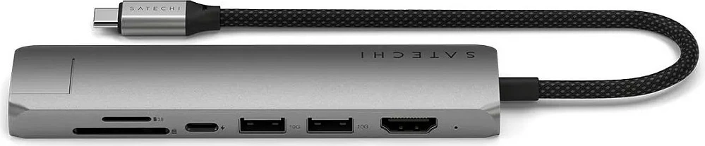 Hub USB-C Satechi Slim Multi-Port 7-në-1, Gri hapësinor
