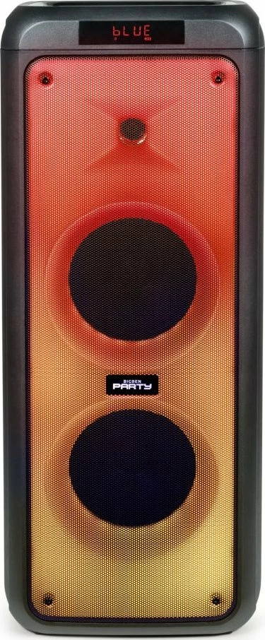 Altoparlant Bluetooth BigBen Party Tower XL Karaoke 600W me 2 mikrofonë, LED, i zi