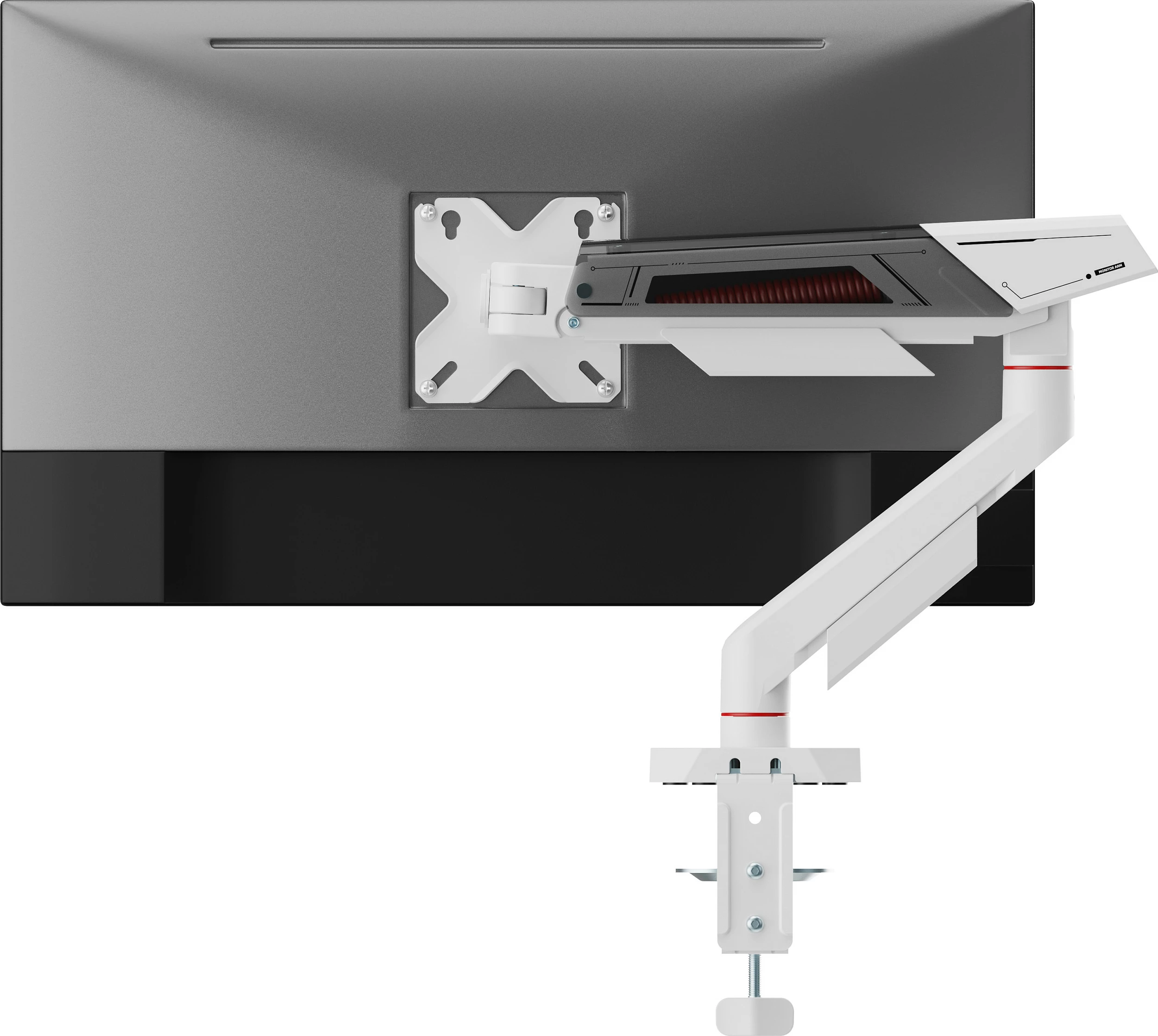 Mbajtëse monitori për tavolinë EQUIP 17-40", 1 ekran, VESA 75x75/100x100, rrotullim 360°, bardhë/zi