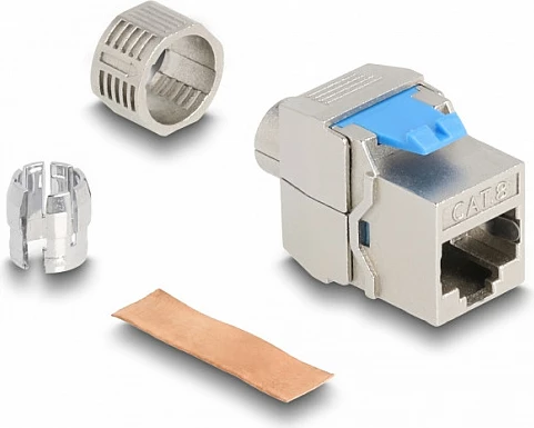 Modul Keystone DeLOCK RJ45 Cat 8.1, LSA, pa vegla, metalik