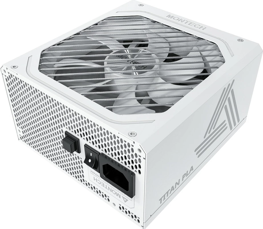 Furnizues rryme (PSU) Montech Titan PLA 1200W, 80 PLUS & Cybenetics Platinum, modular, PCIe 5.1, i bardhë