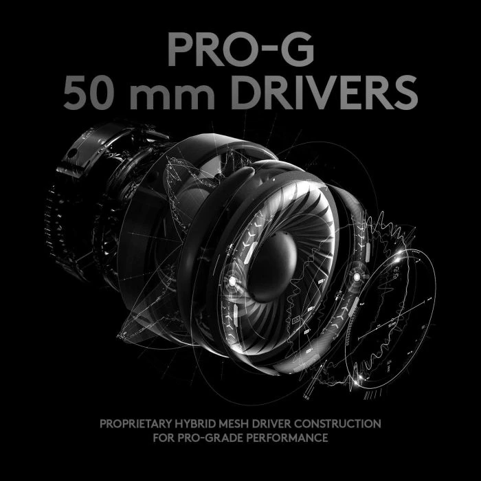 Kufje gaming Logitech G PRO X 981-000818, 7.1, over-ear, me mikrofon BLUE VO!CE, me kabllo 3.5mm/USB-A, të zeza