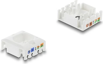 Modul Keystone RJ45 DeLOCK Cat6 UTP tool-free, bardhë/zi