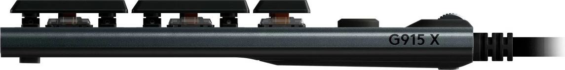 Tastierë mekanike Logitech G915 X, RGB, me kabllo, full-size, e zezë